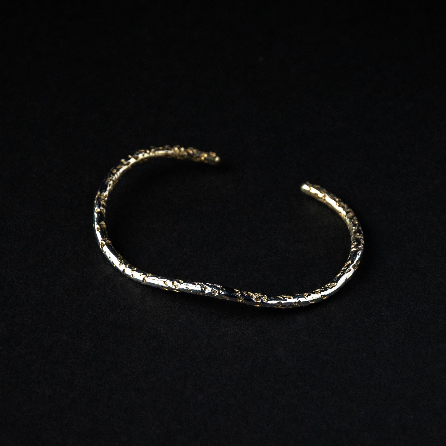 金痕(KINKON)Silver 999 Bangle with Pure Gold