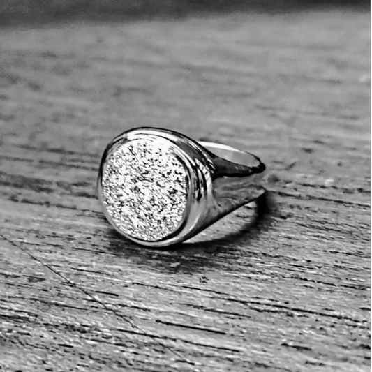 999 Galaxy Signet Silver Ring
